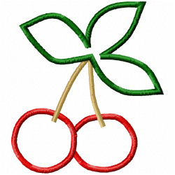 Cherry Embroidery Design 11 Cherry Embroidery Design 11